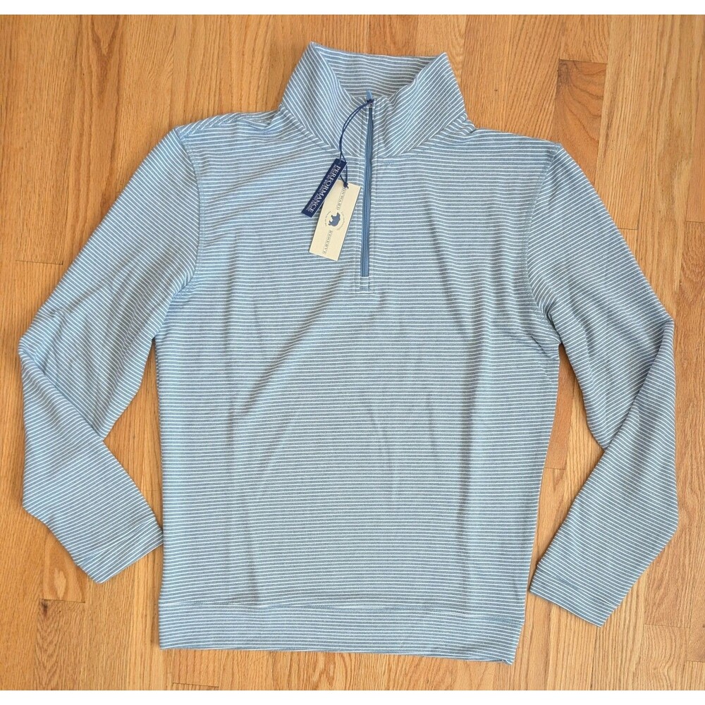 Onward Reserve Pullover 1/4 Zip mens S Flow Performance Stretch Striped NWT